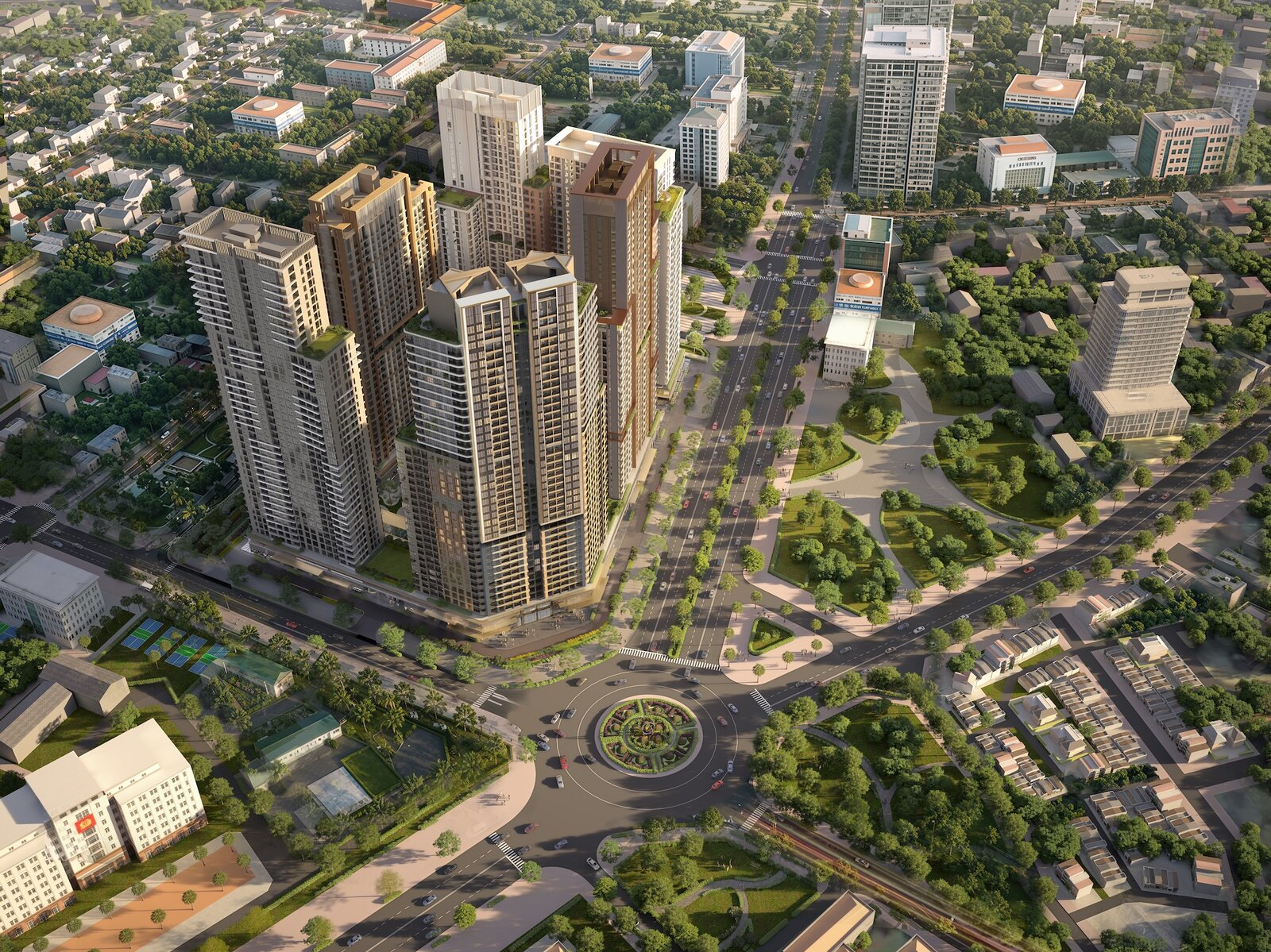 Quy mô Sun Glory Residence: 5 tòa tháp trên hơn 3,7 ha